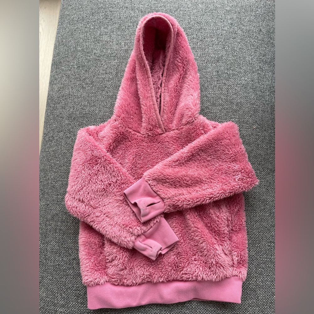 Primary pullover hoodie in teddy fleece 2T